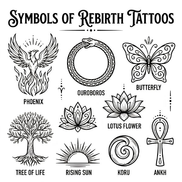 Symbols Of Rebirth Tattoos
