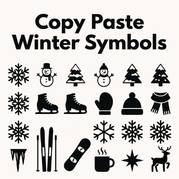 Copy Paste Winter Symbols